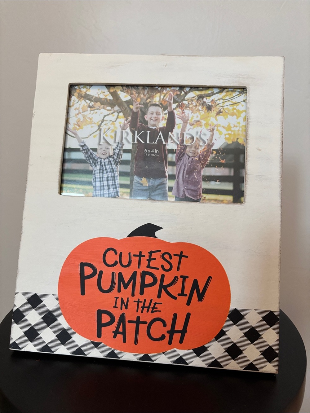 Kirkland Cutest Pumpkin in the Patch Orange & Black Photo Frame
